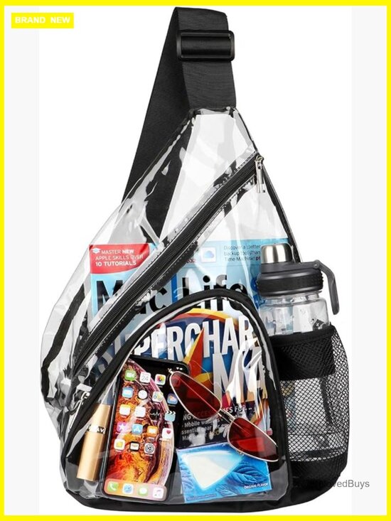 Clear Sling Bag Stadium Approved Transparent Crossbody Backpack Casual Daypack main image 4